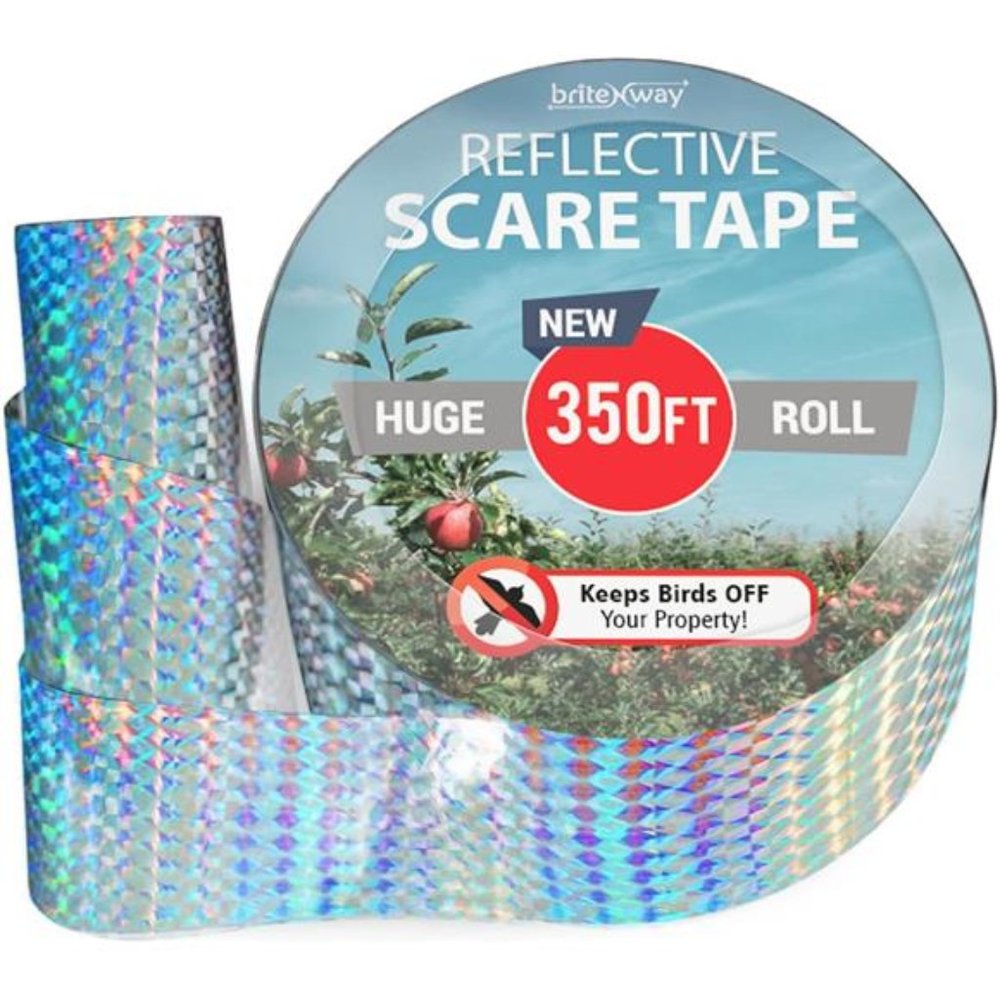 Premium Quality Bird Deterrent Reflective Scare Tape Ribbon 350 ft Long